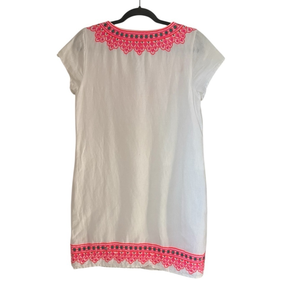 Vineyard Vines Island Embroidered Linen Blend Shift Dress - Picture 4 of 4